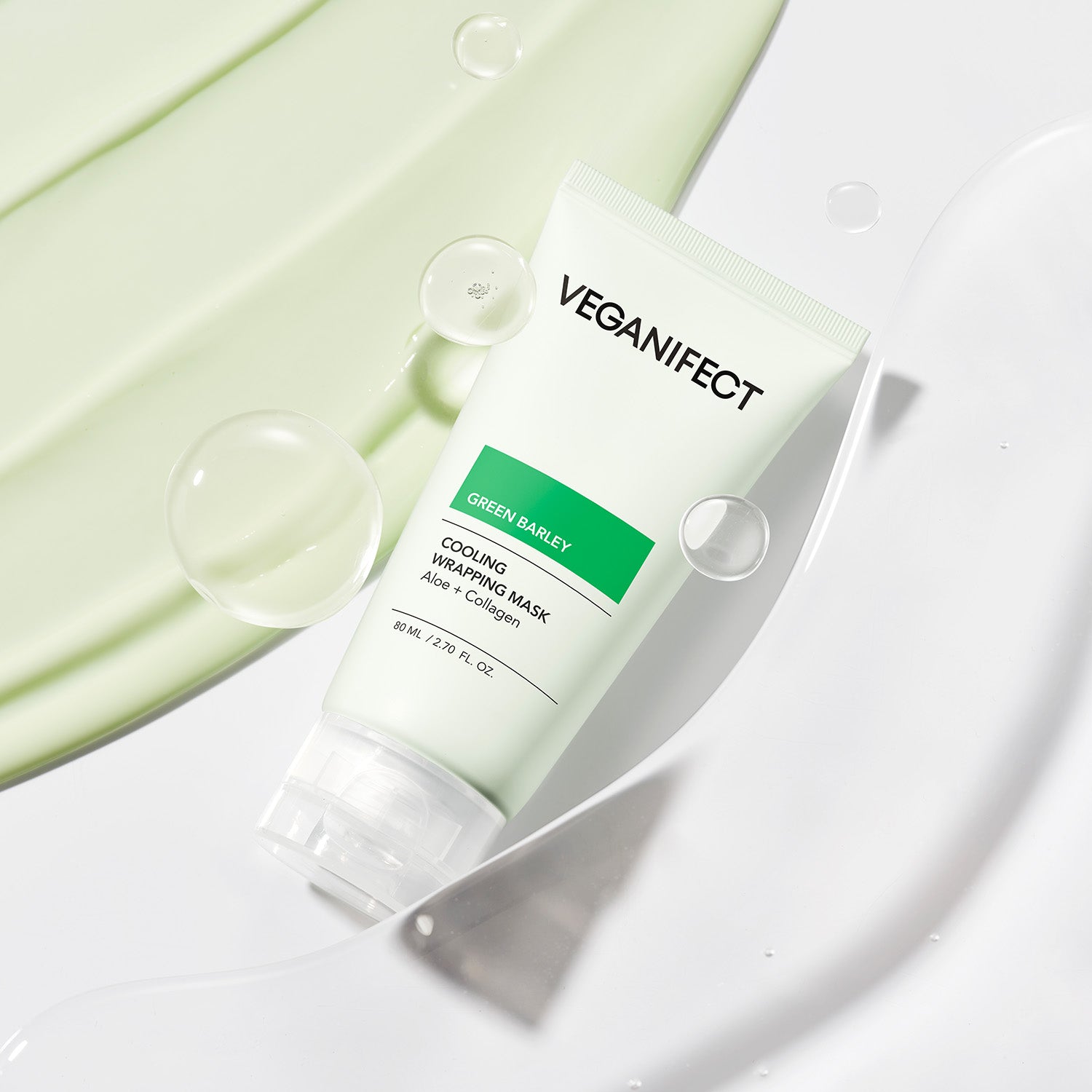 VEGANIFECT（ヴィーガンイフェクト公式） 青麦アロエラッピングマスク80ml（＋スパチュラ付き）