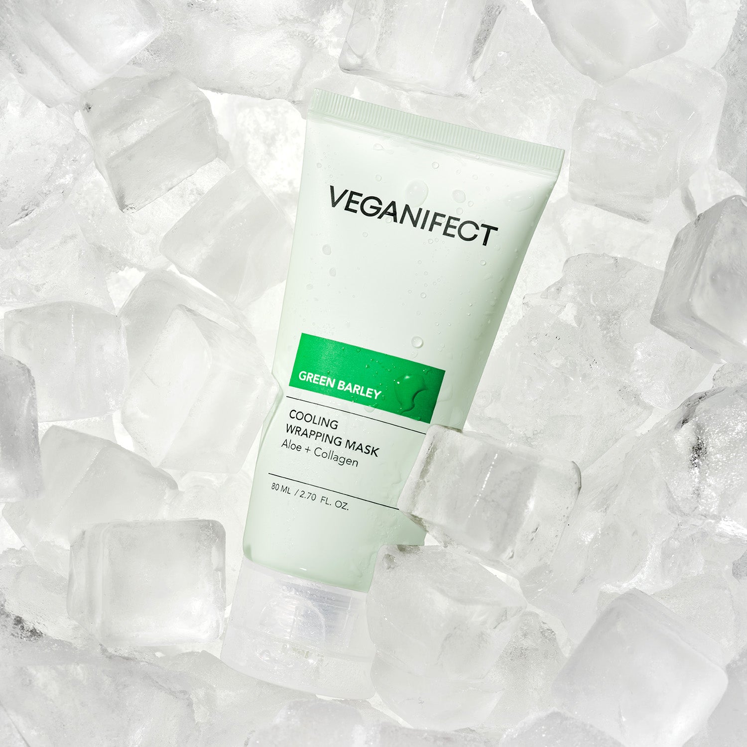 VEGANIFECT（ヴィーガンイフェクト公式） 青麦アロエラッピングマスク80ml（＋スパチュラ付き）