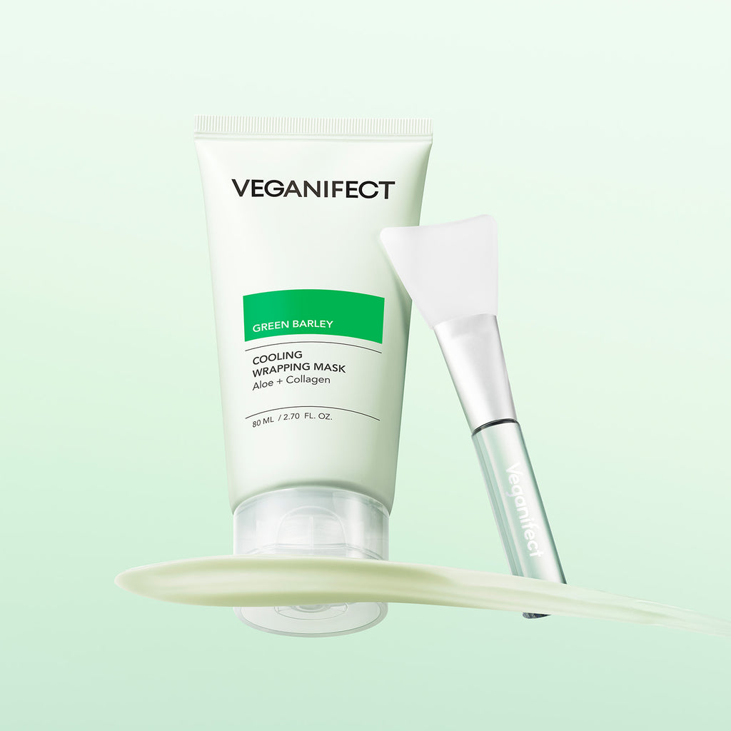 VEGANIFECT（ヴィーガンイフェクト公式） 青麦アロエラッピングマスク80ml（＋スパチュラ付き）